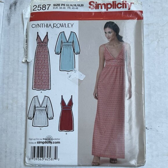 Lot of 4 Womens Dress Sewing Patterns Butterick Y2K Formal Babydoll - Picture 4 of 6